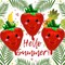 Strawberry Birthday Party Decorations Kit - Smile Shaped Balloon Arch